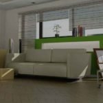 home interior with boxes
